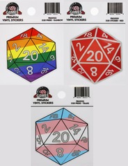 Stickers - Foam Brain Games D20 (assorted colors)